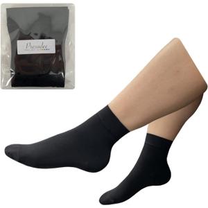 Presadee Closed Toe 15-20 mmHg Moderate Compression Foot Leg Ankle Sock Sleeve (Black, 5X-Large)