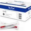 Verifine Insulin Syringe, U-40 29G 1/2 0.5ML Individually Sealed (100 Counts)