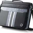 2-Inch 3 Rings Zipper Binder, Holds 15-Inch Laptop, Handle and Shoulder Strap Included, Black