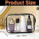 12 Pieces Clear Makeup Bags, TSA Approved Toiletry Bag for Travel, PVC Transparent Cosmetic Pouch with Zipper, Waterproof Vinyl Plastic Organizer Case for Vacation Bathroom (Medium)