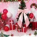 Pink Bow Decor 2 Pack,Large & Small Pink Coquette Room Backdrop Wall Decor for Valentine's Day Bachelorette Bridal Shower Wedding Birthday Christmas Decorations