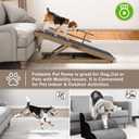 Dog Ramp for Beds, Cars, Couches, Dog Steps Anti-Slip Surface, Dogs Ramps for Old Small Pet, High Traction with Platform, 7 Adjustable Heights 16" to 27" Up, Portable Stairs Design for Dogs, 45.3" Long