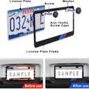 2PCS Matte License Plate Frames fit for BMW Aluminum Alloy 3 Color License Plate Cover Holder fit for All BMW License Plates Universal License Plate Covers Accessories for Front and Rear Car Tags