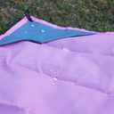 Orga'Neat Pocket Picnic Blanket, Beach Mat Waterproof Sandproof, Compact Lightweight Small Tarp for Camping, Hiking, Backpacking, Festival, Travel, Foldable in Bags (Pink/Grey, 55"x60")
