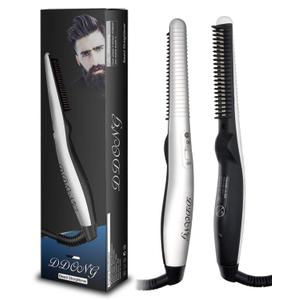 Beard Straightener Comb for Men,Hair Hot Comb,Quick Electric Heated Beard Brush Styler,Travel Portable Styling Comb beard iron, Multifunctional Straightening Brush