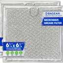 Microwave Filter replacement 6.81" x 6.34" Fits GE WB02X11534 Samsung DE63-00666A Microwave Grease Filter - Freshens and Filters Kitchen Air Entering the Over-the-Range Oven Stove Fan (2-Pack)