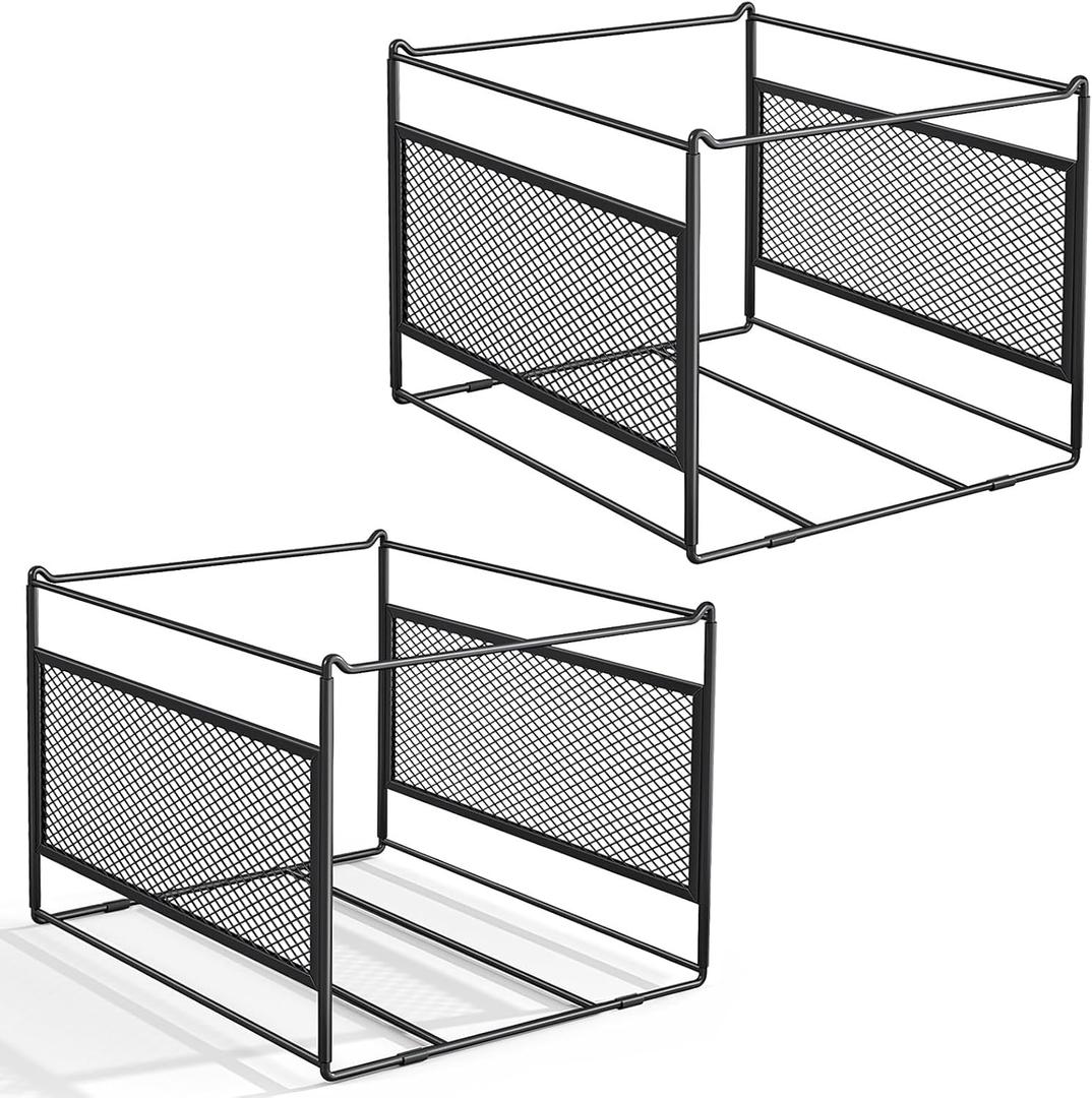 Hanging File Folder Frame for Legal and Letter Size,Hanging File Organizer Holder Rack Hanging Folder Rails for Filing Cabinet Desk Drawer,15.2" L x 12.4" W x 10.5" H,2 Pack
