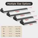 LuckIn 6 Pack Floating Shelf Brackets, Heavy Duty Floating Shelf Bracket 6 Inch Long, Black Hidden Metal L Brackets for Wall Shelves Support DIY(1/5 Inch Thicked) and 170 lb. Load Capacity