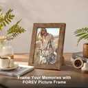 TOFOREVO Picture Frames 4x6 Set of 2 Rustic Wood Grain Photo Frame for Gallery Wall Mounting or Tabletop Display