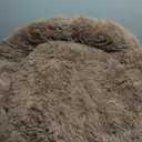 Dog Bed, Cat Calming Bed, Faux Fur Pillow Pet Donut Cuddler Round Plush Bed for Large Medium Small Dogs and Cats (Camel, 44.0" L x 44.0" W x 7.0" Th)