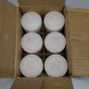 Super Z Outlet Unscented Pillar Candles for Weddings, Home Decoration, Relaxation, Spa, Smokeless Cotton Wick (6, White, 2"x3")