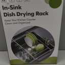 JASIWAY Dish Drying Rack in Sink, Expandable Stainless Steel Dish Drainers for Kitchen Counter, Dish Dryer Rack for Inside Sink, Over The Sink Dish Racks with Utensil Holder, Silver