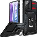 LeYi for Samsung Galaxy Note-20 Case:     , Samsung Note 20 Case, Galaxy Note 20 5G, Phone Case Android Mobile Cover Note20 Shell with Rotating 360 Ring, Black