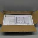 WOPITUES Floating Shelves for Wall with Cube Shelf, Wall Shelves with Metal Rail for Decor, Bathroom Organizers and Storage, Over Toilet Shelves for Bathroom, Toilet Paper-White&Gold (15.7 inch)