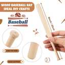 Libima 36 Pcs Baseball Party Favors Mini Baseball Bats and 2" Foam Baseballs Set, 8 Inch Unfinished Wood Small Bats for Painting DIY Sports Theme Birthday Party Supplies Classroom Event Decorations