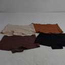 CUTE BYTE Womens Seamless Boy Shorts Underwear Soft Stretch No Show Boxer Shorts Briefs Panties for Ladies 4 Packs (Medium, Black/Nude/Mocha Gray/Brick Yellow)