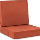 Favoyard Deep Seat Patio Cushion Set 19 x 19 Inch Waterproof Outdoor Chair Cushions for Patio Furniture with Fade Resistant and Removable Cover with Handle & Adjustable Straps for Patio, Yard, Garden