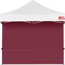 MASTERCANOPY 10x10ft Canopy SunWall Instant Canopy SideWall for Pop Up Canopy Tent Gazebos, UV Protection Sidewall Only, Spliceable (1 Pack, Burgundy)