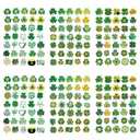210Pcs St Patricks Day Tattoos Adult Shamrock Face Stickers 105 Unique Styles of St Patricks Day Temporary Tattoos for Body Women Irish Accessories for Party Decor(clover210)