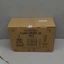 13-Piece Cake Display Set, 4 Square 3-Tier Cupcake Stands, Large Cake Stand, 6 Rectangular Trays, Golden Tongs & Server  Dessert Table Display for Weddings, Baby Showers & Parties