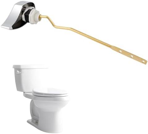 Hibbent Metal Toilet Handle Replacement, Compatible with TOTO THU068#CP Trip Lever for St743S, Brass Handle Trip Lever, Side Mount Toilet Flush Tank Lever, Chrome
