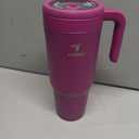 REDUCE Chiller Vacuum Insulated 40 oz Tumbler with Spill-Proof Silicone Straw - Sustainable Tritan Lid with Water Intake Markers - Soft Sit Base Travel Mug - Dishwasher Safe - Berry Bliss