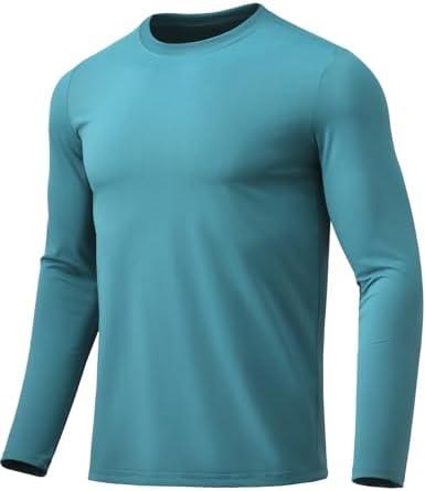 BANTREK Men's Long Sleeve Shirts Moisture Wicking UPF 50+ Sun Protection Athletic T-Shirts for Fishing Workout Swim Gym XL