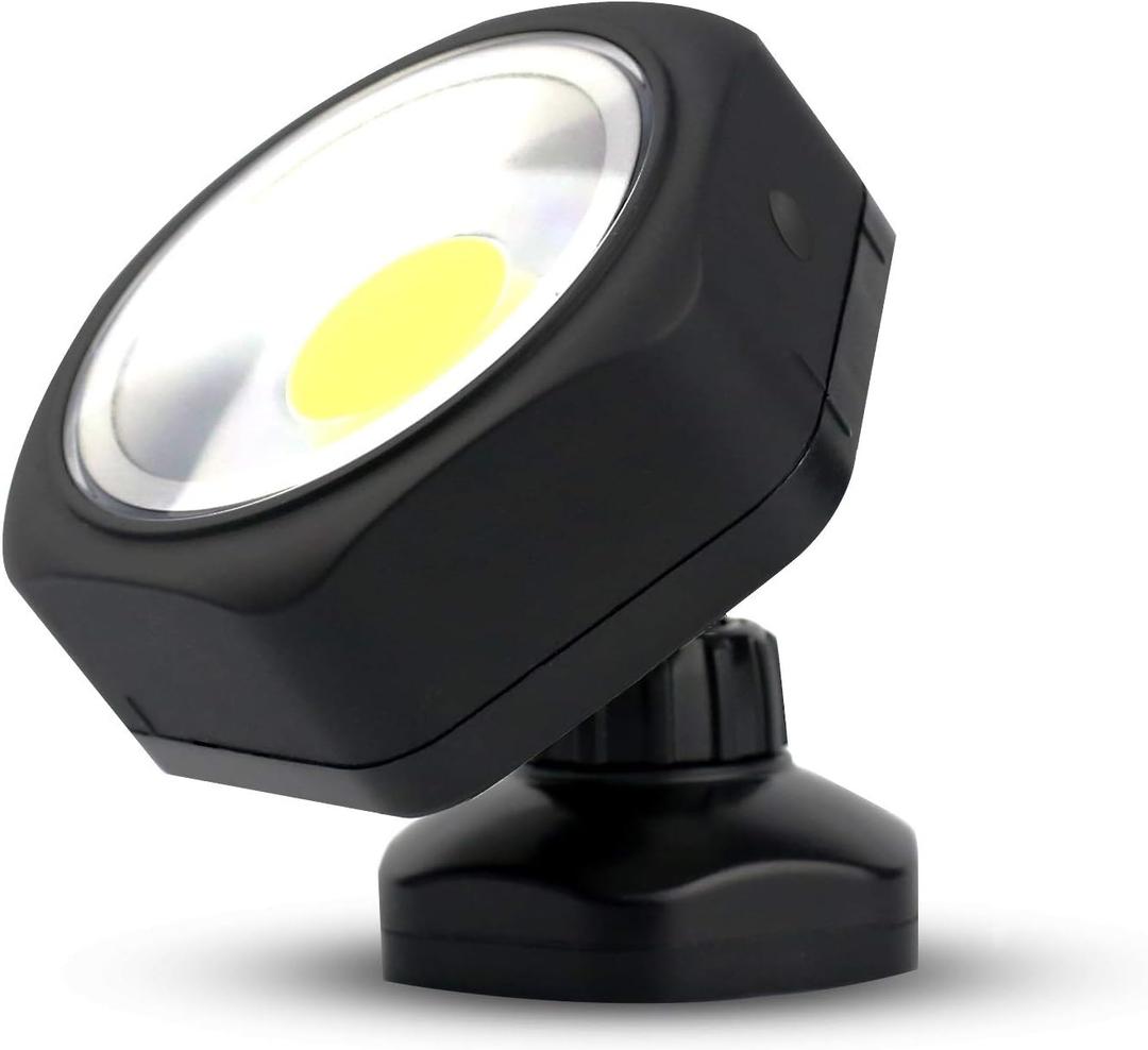 250 Lumens COB LED Rotating Work Light with Strong Magnetic Base, Ultra Bright Magnetic LED Spotlight for Car Repair, Workshop, Home Use and Emergency