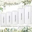 Zonon 5 Pcs Cylinder Pedestal Stands for Party, Metal White Display Stands Pillars for Wedding Bridal Ceremony Baby Shower Birthday Party Decorations