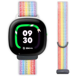 TopPerfekt Bands Compatible with Fitbit Ace LTE Band, Soft Durable the VELCRO, Water Resistant,Breathable Sport Replacement Straps 1 (Iridescent)