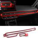 Car Accessories Fit for Honda Civic 11th Gen 2022 2023 2024 2025 Sedan Hatchback LX EX EX-L Sport Touring Inner Dashboard Center Console AC Air Vent Outlet Cover Trim (Red) ABS 2 PCS (Red)