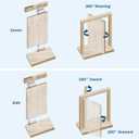 Heavy Duty Pivot Hinge for Wood Door - HBL' Stainless Steel Hidden Door Hinge for Secret Door, with 360 Degree Rotation, Invisible Pivot Door Hardware for Bookshelf