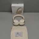 RORSOU B8 Bluetooth Headphones Over Ear, 6 EQ Music Modes and 50H Playtime Deep Bass Wireless Headphones with Mic, Lightweight Folding HiFi Stereo Headset for iPad/Travel/Tablet/PC/Home Beige White