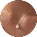 Bridesmaid Gifts Pearl Necklaces for Women, Beach Jewelry 18K Gold Plated Pearl Necklace, Elegant Dainty Simple Pendant Necklace for Women, Birthday Bridesmaid Wedding Gifts