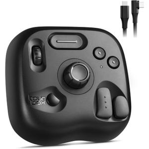 TourBox Lite - Editing Keyboard Compact, Artists Go-to Drawing Macro Keypad, Works with Clip Studio Paint & More, Creative Controller with Custom Software, Streamline All Workflows - Wired (Unit Only)