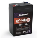 NASTIMA 6V 6Ah LiFePO4 Battery, 2000+ Cycles Rechargeable Lithium Iron Phosphate Battery Pack with BMS for Emergency Light, Lantern, Kids Ride On Car, Deer Game Feeder