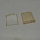 FABSPARK Case for Samsung Galaxy Z Flip 7 Built-in Screen Protector,Hinge Protection,Sparkly Bling Glitter Crystal Clear Transparent Slim Fit Acrylic Hard PC for Samsung Z Flip 7 Case,Glitter Yellow