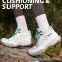 R CORD Hiking Boots Women Waterproof Non-Slip Womens Hiking Boots Ankle Support for Trail Walking Backpacking & Outdoor Adventures All Day (7.5, White)