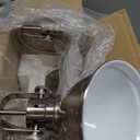 Emliviar 2-Light Vanity Lights, Modern Bathroom Light Fixture with Metal Shade, Brushed Nickel Finish, 4054-2W BN