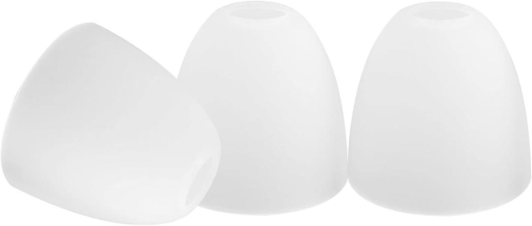 3 Pack Frosted Glass Shade, Bell Shaped Light Fixture Replacement Globe or Cover with 1-5/8-Inch Fitter for Chandelier Wall Sconce Pendant Light, G0030