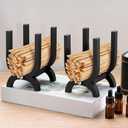 Set of 2 Cute Handmade Palo Santo Holder Incense Holder for Sticks Wiccan Altar Burner for Palo Santo Handcrafted Incense Storage with Matches for Meditation Home Decor, Not Include Sticks