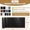 Leather Repair Patch, 35X79 Inch Self Adhesive Leather Repair Tape, Large Vinyl Patch Kit for Couches, Sofa, Furniture, Car Seats, Office Chairs, Cabinets, Handbags（Black, 35X79 Inch）