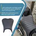 Upgrade Soft PU leather Front Driver Rider Seat Passenger Pillion Seat Cushion Comfortable compatible for ninja 400 Z400 Z-400 Accessories 2018-2024 (Front Seat-Black)