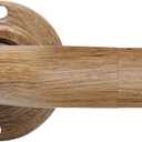 Wood Curtain Rods for Windows: 1 Inch Diameter Heavy Duty Adjustable Curtain Rod 48" to 84", Wood Grain Pattern Blackout Wrap Around Window Rod for Indoor and Outdoor,Room Darkening Drapery Rods