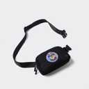 Pander 1L Printed Belt Bag for Women, Nylon Crossbody with Adjustable Strap, 2-Way Zipper, 3 Inner Mesh Pockets, Red Blue White Graphic Style, Black Eagle, Small