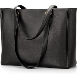 befen Genuine Leather Tote Bag for Women Work, Womens Laptop Purse Bags Shoulder Satchel Handbags with 15.6" Compartment