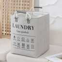 Small Laundry Basket, 50L Foldable Laundry Hamper Organizer with Handles, Fashion Portable Laundry Basket in Bedroom, Laundry Room, Closet, Bathroom, College Dorm (Light Gray)