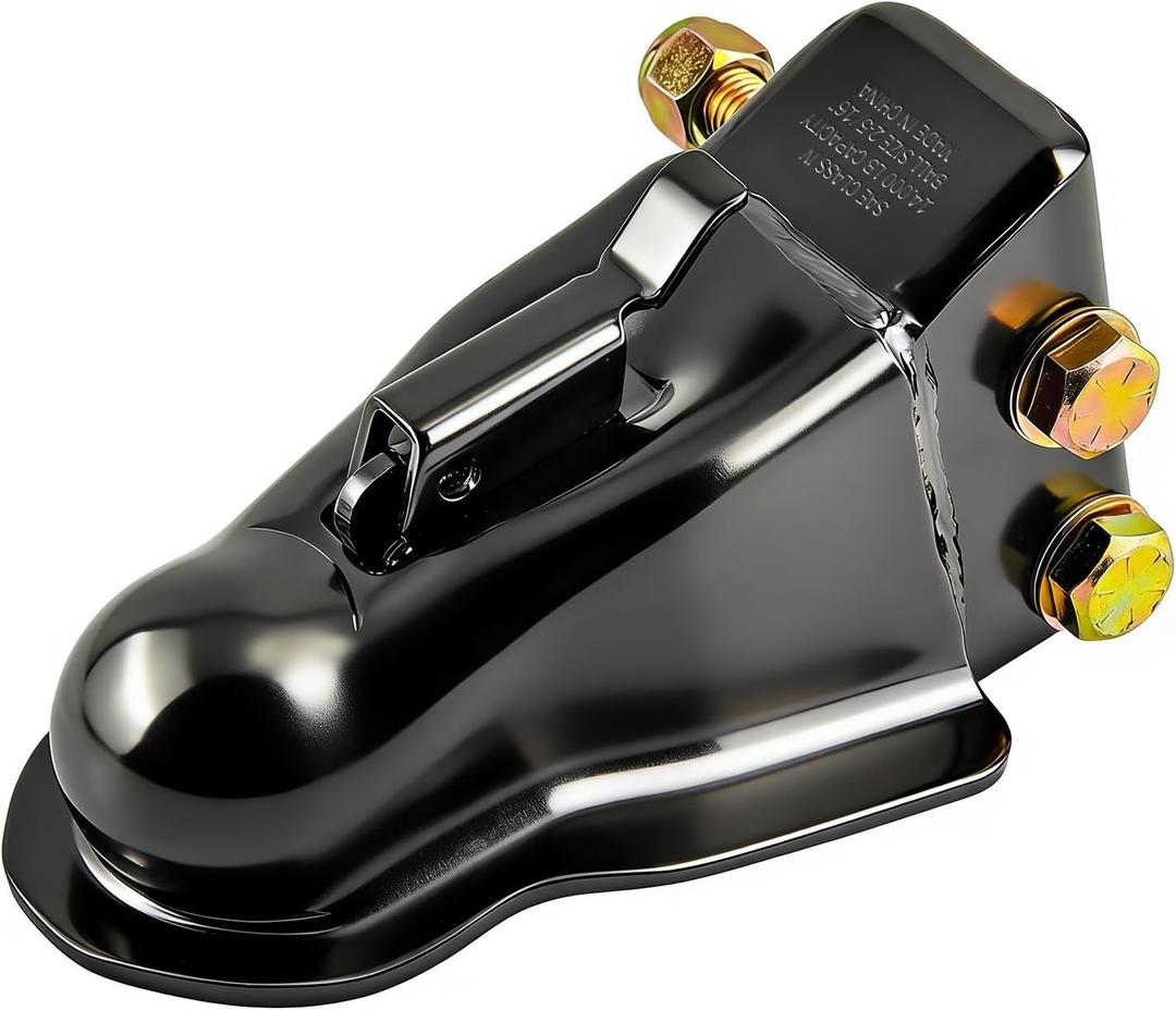 2" 14000LBS Adjustable Trailer Coupler with Trigger Latch SAE Class IV 14000 lb for Towing RV, Boat, Camper, Utility Equipment Trailers & Cargo (Black)
