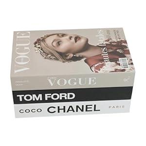 TOP CLADD Coffee Table Decorative Books For Home Decor, Fake Books For Decoration, Aesthetic Bookshelf Decor for Living Room Office Bedroom, 3 Piece, Black, White, Beige