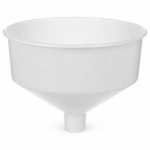 DOITOOL 10.43" Wide Mouth Plastic Funnel, Extra Large Food Grade Kitchen Funnels for Beer Oil Jam Beverage Filling, Liquid Dry Ingredients, 1-Pack White